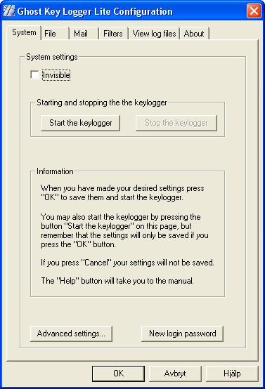 Ghost Key Logger Lite Screenshot